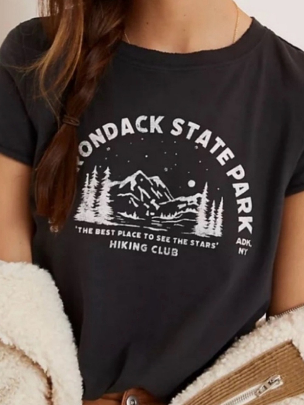 Anthropologie Black 'Adirondack State Park' Graphic Tee